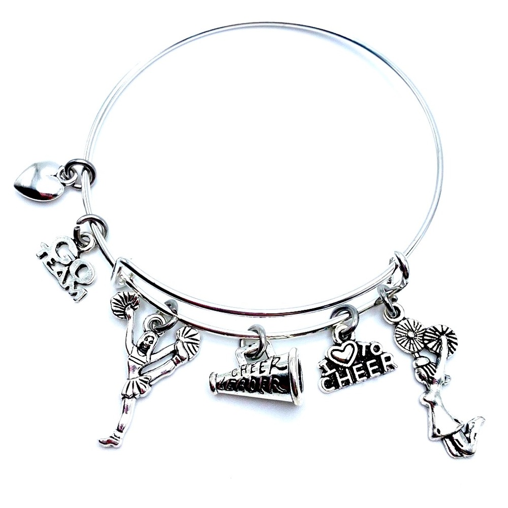 Cheerleader Bracelet Cheerleading Charms May Be Personalized